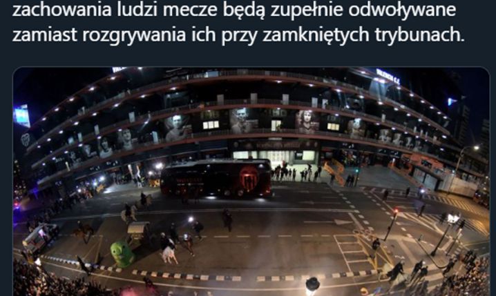 Właśnie DLATEGO mecze będą odwoływane...